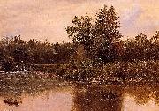 Albert Bierstadt Landscape, New Hampshire painting